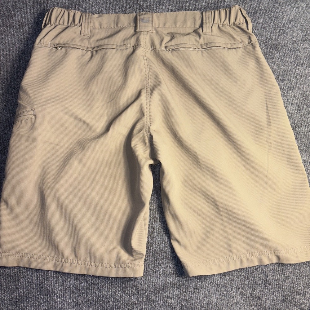 Wrangler Hiking Shorts Size 36 Mens Tan‎ Solid Zipped Pockets Elastic Waist - Picture 6 of 6